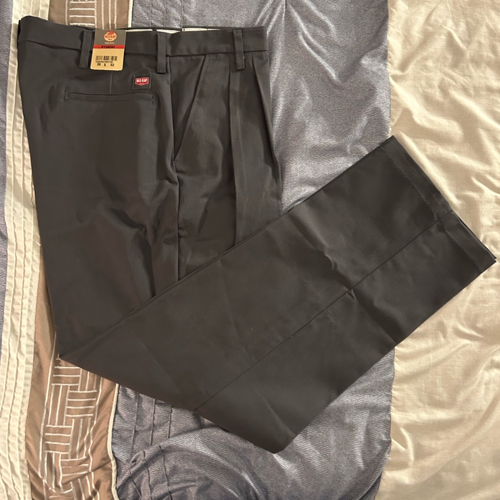 NWT Red Kap Men's Executive Double Pleated Twill Work Slacks 38/32